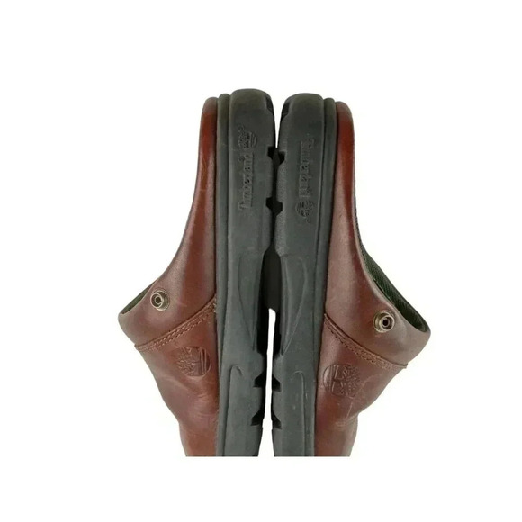 Timberland Shoes Womens 6.5M Mules Slip On Comfort Round Toe Brown Leather - Picture 7 of 10